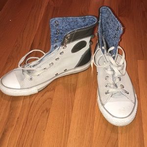 Converse sneakers - tan and brown leather - size 8